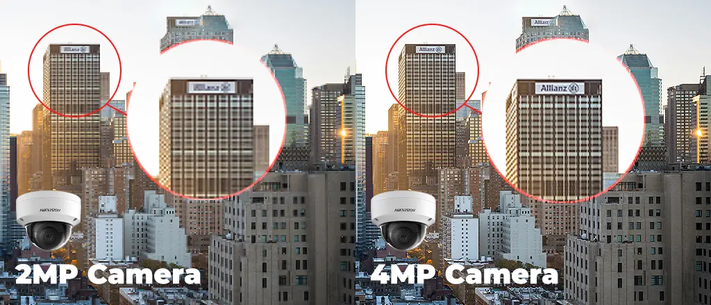 مقایسه کیفیت تصویر دوربین مداربسته 2 مگاپیکسل با 4 مگاپیکسلی هایک ویژن - Comparison of image quality of 2 megapixel CCTV camera with 4 megapixel Hikvision