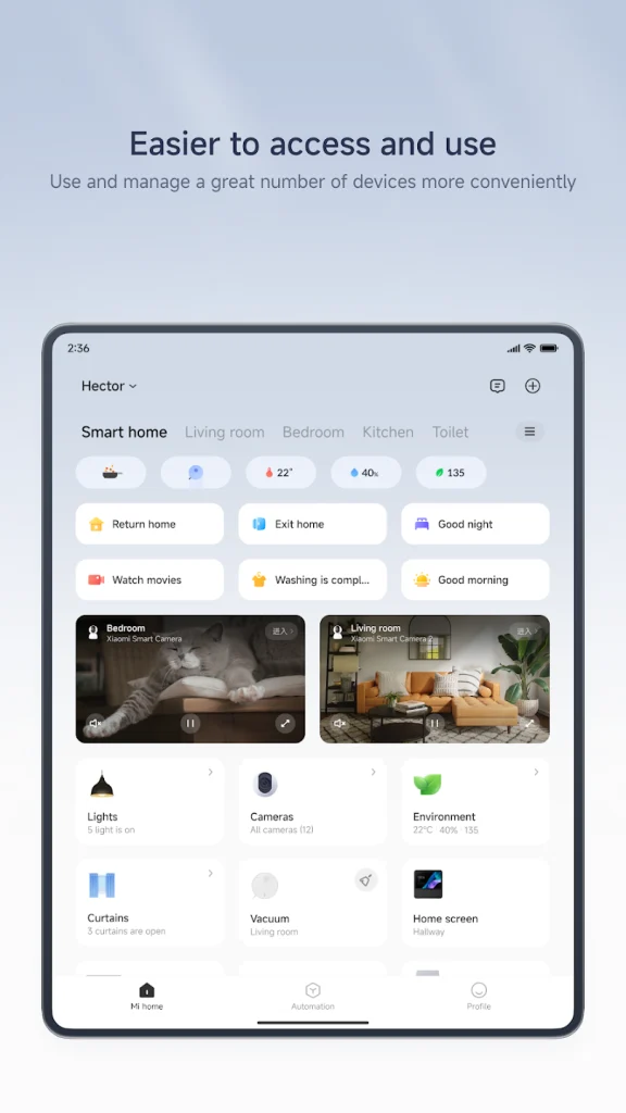 نرم افزار Mi Home شیائومی (Xiaomi)
