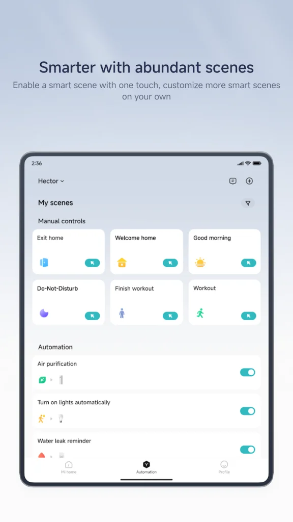 نرم افزار Mi Home شیائومی (Xiaomi)