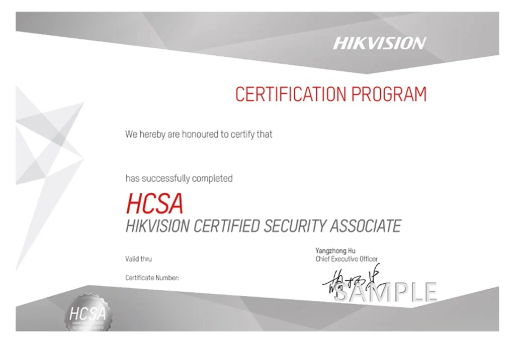 گواهی‌نامه Hikvision Certified Security Associate (HCSA)