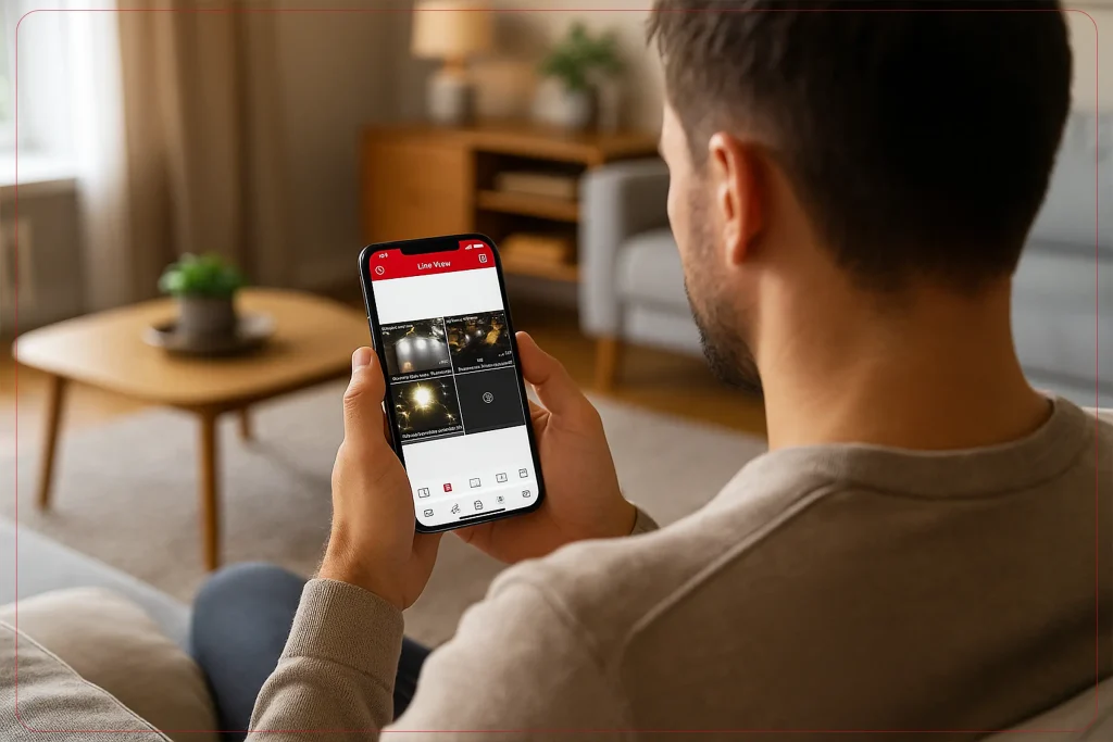 نرم افزار انتقال تصویر هایک ویژن روی موبایل
