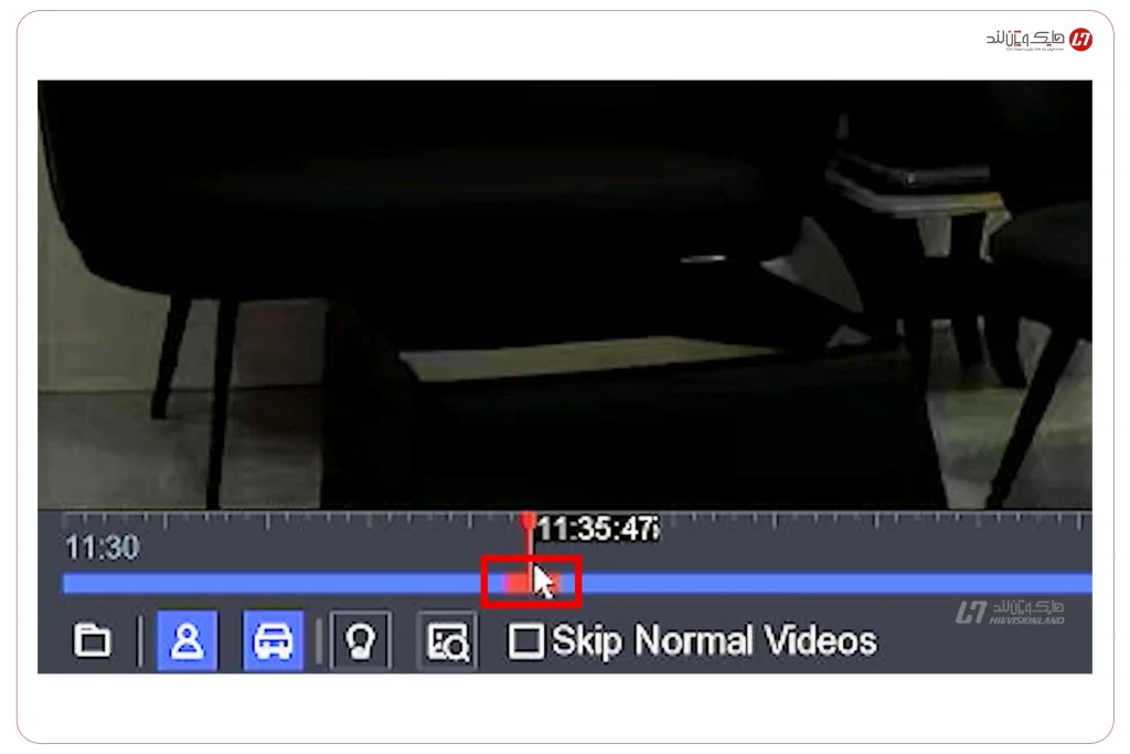 تشخیص رنگ در نوار زمانی پلی‌بک DVR/HVR هایک ویژن