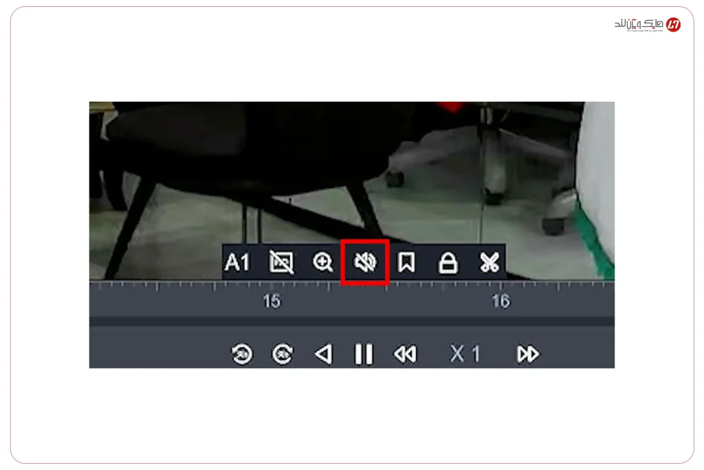 دکمه بی‌صدا کردن پخش (Mute Audio)
