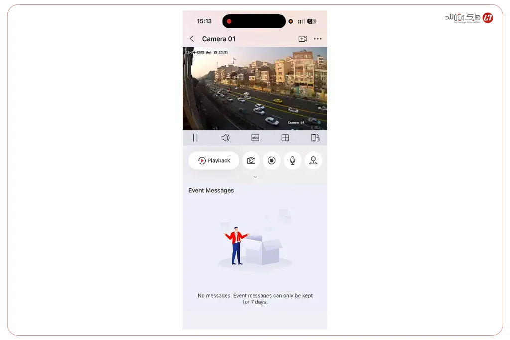 نمایش تصویر زنده دوربین‌ها در Hik-Connect بعد از انتقال تصویر