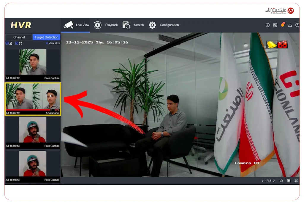 نمونه Pop-up مقایسه چهره هایک ویژن برای Linkage موفق