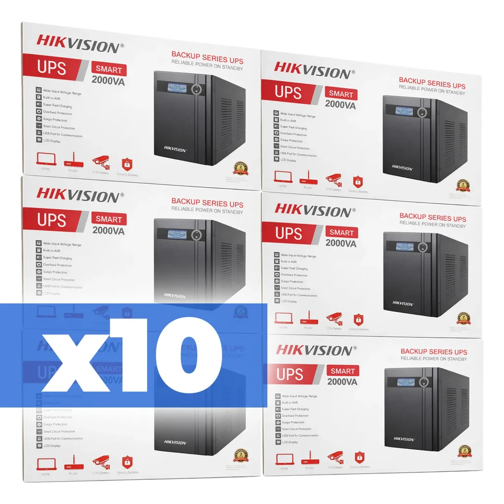 پک 10 عددی یو‌پی‌اس هایک‌ویژن مدل DS-UPS2000-X10